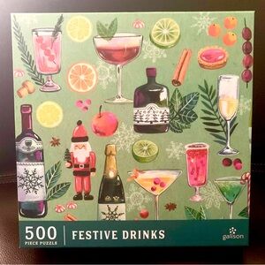 New Galison Festive Drinks Puzzle - 500 Pieces